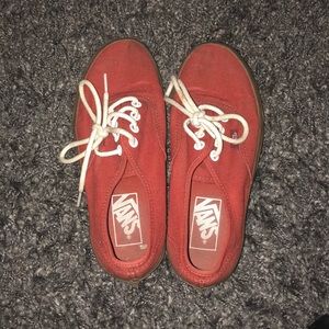 Orange gum sole vans